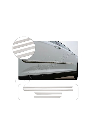 Citroen C5 2 Uyumlu 2008-2017 Krom Yan Kapı Çıtası 4 Parça Paslanmaz Çelik