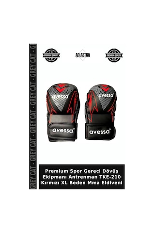 Premium Spor Gereci Dövüş Ekipmanı Antrenman Tke-210 Kırmızı Xl Beden Mma Eldiveni