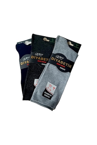 Emre Erkek Diyabetik Bambu Çorap 6 Adet Asorti
