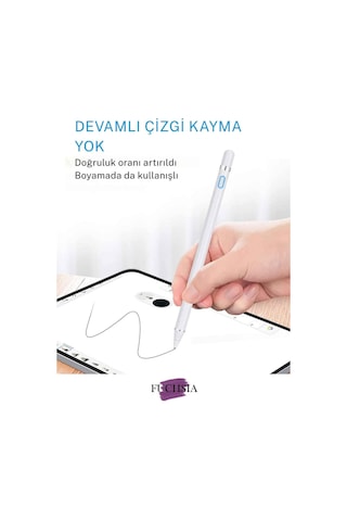 Xiaomi Pad 7 Pro / Pad 7 Uyumlu Yazım Ve Çizim İçin Dokunmatik Ekran Tablet Kalemi Beyaz