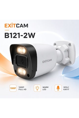Exitcam 5 Kameralı Full Hd Sesli Ahd Güvenlik Seti 320 Gb Hdd, Renkli Gece Görüşü