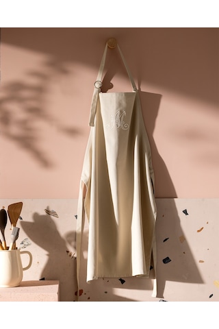 Madame Coco Cally %100 Pamuk Mutfak Önlüğü - Bej 8684427188989 Ekru