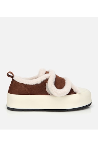 Hotiç Kadın Süet Deri Taba İçi Kürklü Kalın Bantlı Spor Ayakkabı 01ayh316800a370 01ayh316800a370 Taba