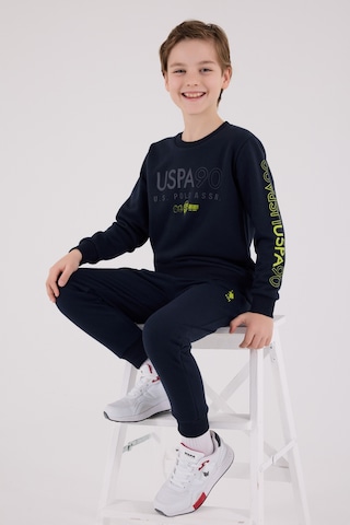 U.S. Polo Assn. Lisanslı Erkek Çocuk Alt Üst 2 Parça Eşofman Takımı Us2218 Lacivert