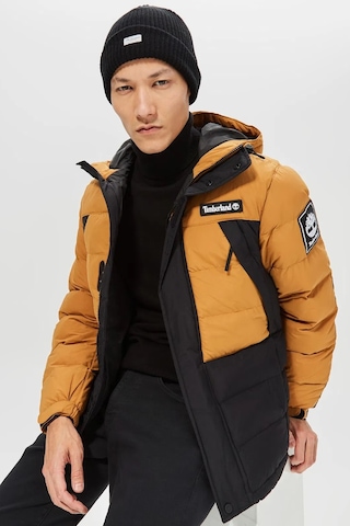 Timberland Oa Puffer Kapüşonlu Erkek Mont Sarı Sarı - Siyah