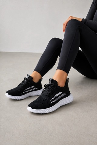 Ht Hotin Kai Unisex Günlük Spor Ayakkabı Hafif Ve Esnek Tabanlı Sneaker - Siyah