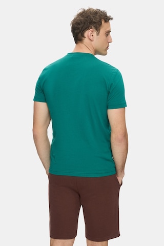 Ucla Culver Koyu Yeşil Bisiklet Yaka Baskılı %100 Pamuk Standard Fit Erkek Tshirt