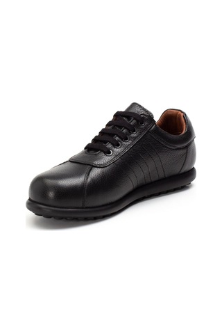 Kadın Siyah Bağcıklı Deri Garson Sneaker