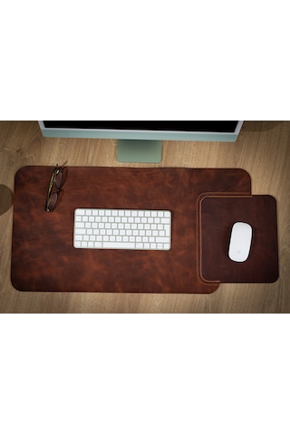 Hakiki Deri Masa Mat Deri Oyuncu Mouse Pad Yazı Masası Altlığı Sümen 35 x 70 CM