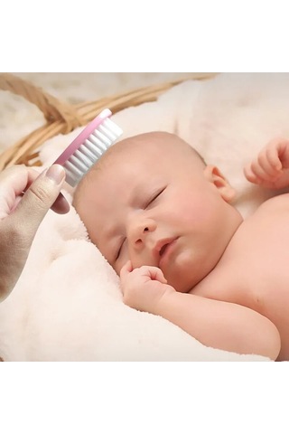 Bebek Saç Fırçası Tarak Taşınabilir Yenidoğan Bebek Tulumları Yumuşak Saç Fırçası Kafa Masajı Tarak Seti Bebek Çocuk Saç Bakım Malzemeleri