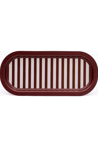 Ee168-1f Circus Cream Desenli Oval Tepsi 16x35 Cm Circus Cream