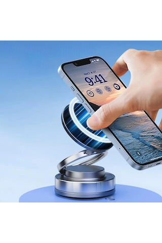 Vakumlu Manyetik Telefon Tutucu - Güçlü Vakum 360 Derece Döner Araç İçi Telefon Standı, Ultra Sabit Manyetik Destekli Mobil Cihaz Aparatı Bx40 Diğer