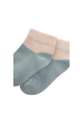 Cigit İki Renkli Bebe Patik Çorabı 0-4 Yaş Mint Yeşil Mint Yeşili