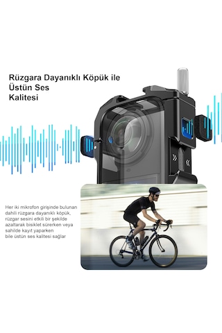 Teknoroket Insta360 X5 Uyumlu Amagisn Metal Çerçeve + Lens Cap Koruma Seti Siyah