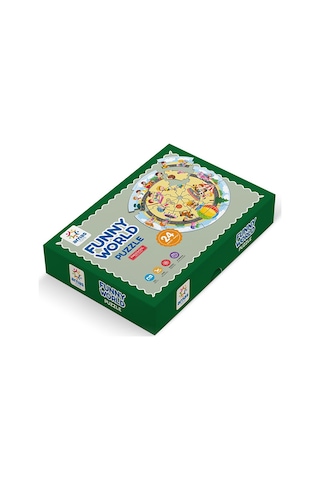Arnas Toys 5166 Funny World Eğitici Dünya Puzzle 24 Parça Karton