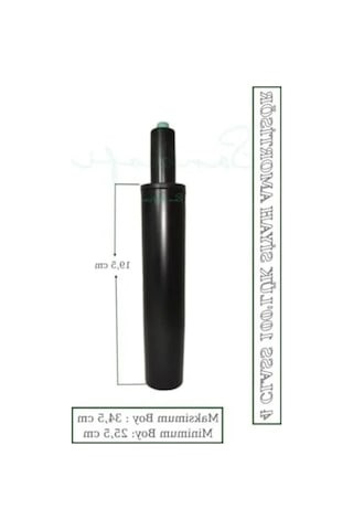 Minimum 25.5 Cm, Maksimum 34.5 Cm Boyutunda Siyah Amortisör, 100'lük Paket Açık Gri
