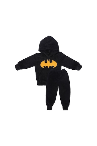 Bebegen Erkek Çocuk Siyah Batman Nakışlı Welsoft 2'li Takım Çok Renkli