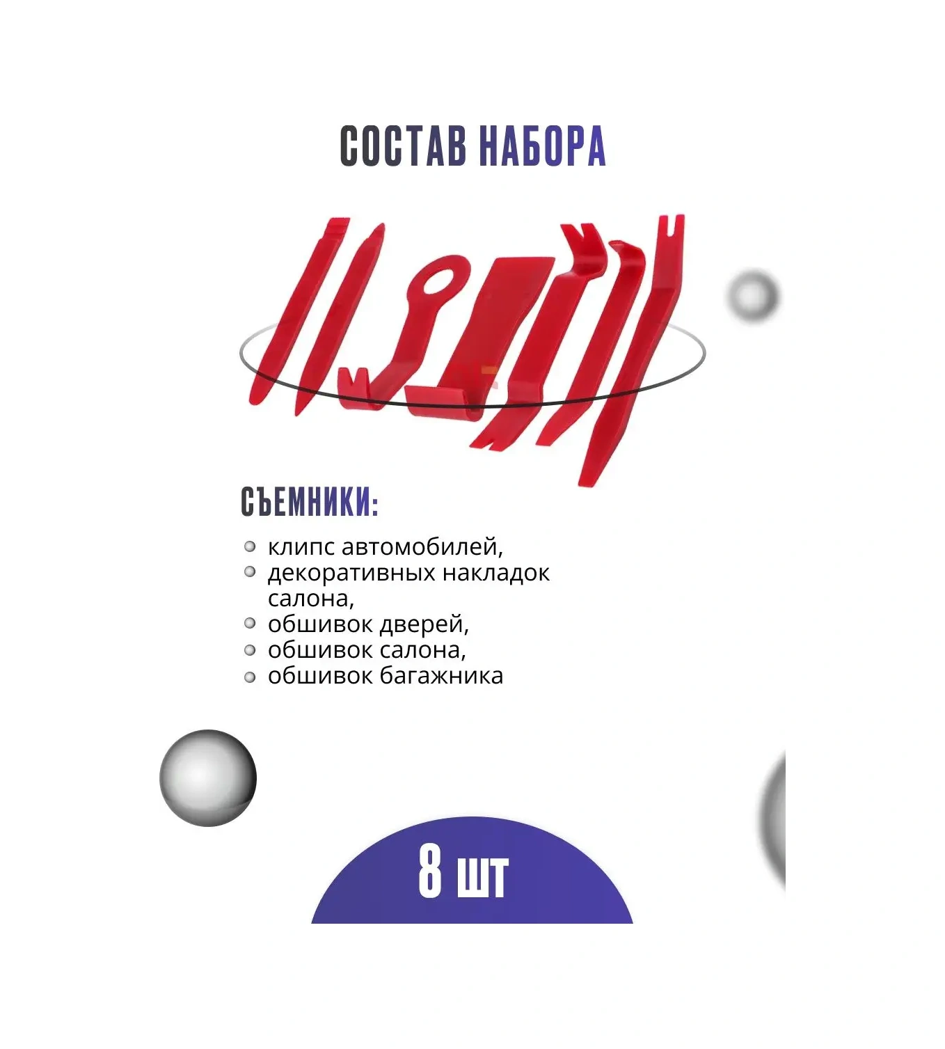 Primeparts Araç İç Kaplama Sökme Ve Klips Seti 8 Parça 113422690