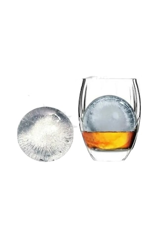 Mucit Home Küre Buz Top Kalıbı Küre Buz Topu Kalıbı 2 Adet Yuvarlak Içecek Buz Topu Dondurucu Şeffaf