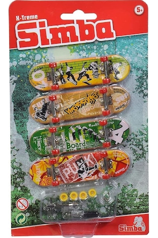 Simba X-treme Parmak Kaykay Finger Skateboard 4'lü Set Oyuncakları Oyun Seti