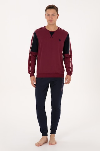 U.s. Polo Assn. Erkek Vişne Pijama Takım 50318594-vr223 Vişne