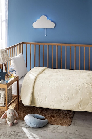 Özdilek Bebe Embos Battaniye 100X120 Krem Çok Renkli