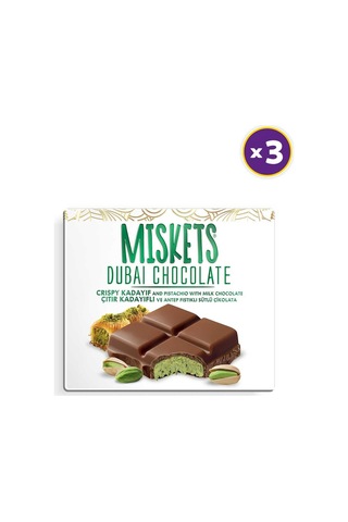 Sütlü Dubai Çikolatası 100 Gr X 3 Adet