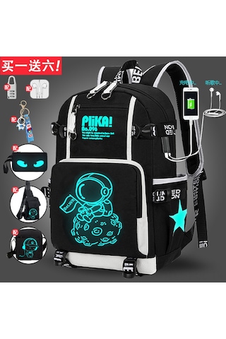Padalink Erkek Ortaokul Öğrencileri İçin Hacimli Ve Dayanıklı Sırt Çantası - Uzay Temalı Hafif Ve Pratik Tasarım Çok Renkli