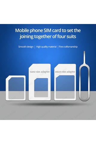 Noosy Nano Ve Micro Sim Kart Dönüştürücü Adaptör Seti
