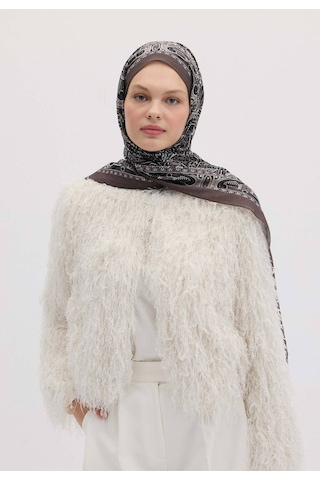 Freshscarfs Helene Desen Şal Füme gri
