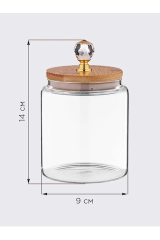 Agness Kristall Kavanoz 450 Ml Cam Kapağı İle Birlikte 151480648