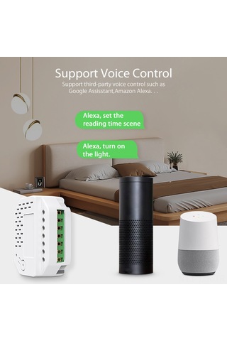 Geeroyoo Tuya Wifi Akıllı Röle Anahtarı - Ev Otomasyonu, Akıllı Sahne Bağlantısı, Alexa Ve Google Home Uyumlu, 2.4ghz Wifi, Telefon App Kontrolü