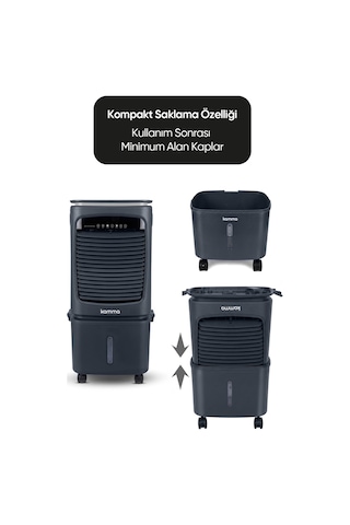 Kac100 100w Evaporatif Hava Soğutucu Mobil-portatif Klima İle Ferahlatıcı Hava