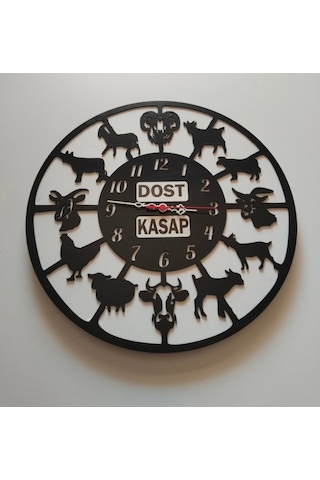 Kasap ,tavuk,et Ürünleri İcin Duvar Saati Beyaz