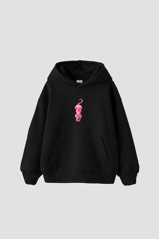 Tarzsokak Pink Panther Baskılı Oversize Unisex Siyah