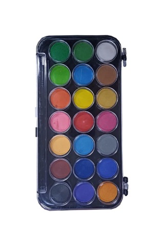 21 li Sulu Boya ve Suluboya Fıçası 1 Adet 21 Renk Suluboya