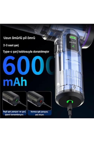 18000pa Kablosuz Mini Elektrikli Süpürge Araç Ev İçin Taşınabilir