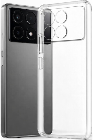 Poco X6 Pro Uyumlu Kılıf Şeffaf Kamera Korumalı 3d