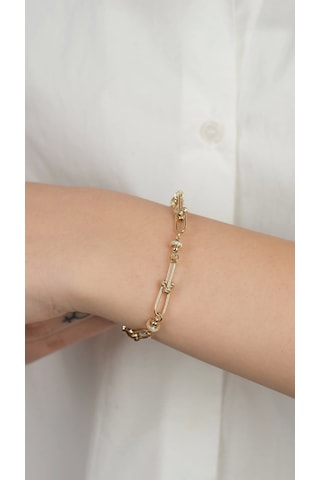 14 Ayar Altın Toplu Ataç Bileklik Gold Sarı Altın
