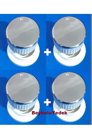 Ankastre Ocak Düğme Takım Set Üstü Ocak Düğmesi Beyaz Renk