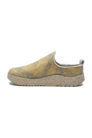 Comfortfusse Olwen-w - Kadın Ortopedik Yün Keçe Ev Ayakkabısı Sarı Yün