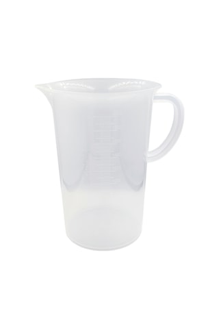 Borox Kabartma Dereceli Beaker Kulplu Plastik Beher 2 L