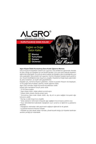 Algro Dana Kulak Çiğneme Ödül Maması 3 x 120 G