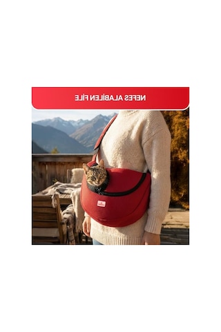 3.1 Phillip Lim Ayarlanabilir Askılı Nefes Alabilen Kedi Ve Küçük Köpek Taşıma Çantası 0233 Orangeblue Cat