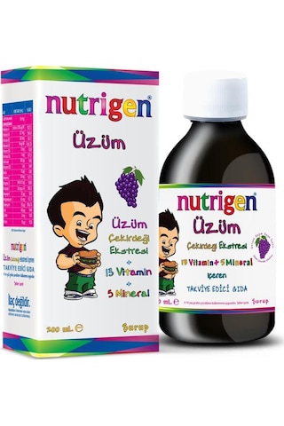 Nutrigen Üzüm Çekirdeği Ekstreli Vitamin Mineral Şurubu 200 ML