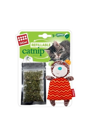 Gigwi Catnip Hazneli Ayı Peluş Kedi Oyuncağı