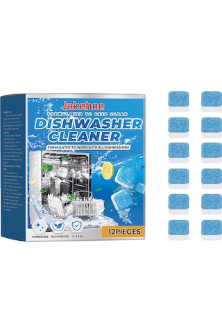 Maiyame Mutfak Makinesi Ve Çamaşır Makinesi Temizleyici Fizzy Tabletler - Kireç, Yağlı Kirlik Ve Lézyonları Kaldırır - 12 Adet Gök Mavisi