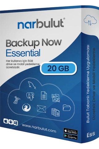 Narbulut Backup Now 20gb Essential Edition - 1 Year Of Basic Support İs İncluded.