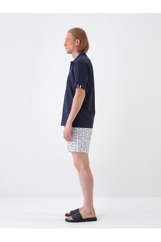 Xint Lacivert Pamuk Dokulu Regular Fit Tişört 502265