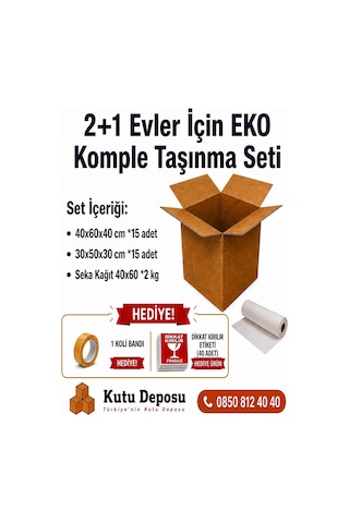 2+1 Evler İçin Eko Komple Taşınma Seti 1 Adet 2+1 Evler İçin Eko Komple Taşınma Seti 1 Adet